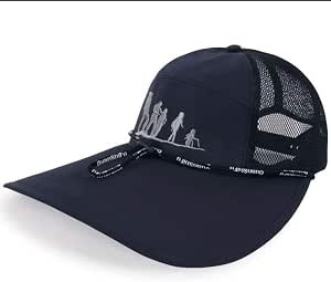 Cappello berretto da baseball maschio estivo allargato visiera lunga  visiera maschio rete da pesca berretto da sole all'aperto cappello solare  protezione solare larghezza 32 cm lunghezza 12.5 corda ve : Abbigliamento