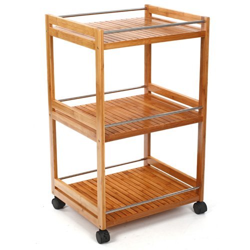Preisvergleich Produktbild Servierwagen 3 Tablets – Bambus