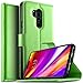 Produktbild KuGi LG G7 ThinQ/LG G7 One Hülle, LG G7 ThinQ Wallet Case, Brieftasche Case Hülle PU Kunstleder Flip Case mit Standfunktion Kartenfächer und Bargeld für LG G7 ThinQ Smartphone.Grün
