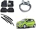 Auto Pearl Premium Quality Car Accessories Combo of Car Floor Foot Mats 3D Black. & Car Rain Wind Door Visor Side Window Deflector. & Full Steel Towing Tow Cable 2000kgs 6mm Heavy Duty 4Mtr. For Chevrolet Beat Type-2 RS.2813.00