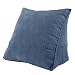 Produktbild Dreieckissen Zurück Stützkissen Rückenlehne Rückenstütze Sofa Bett Deko - Tiefes Blau, 47x45x23cm