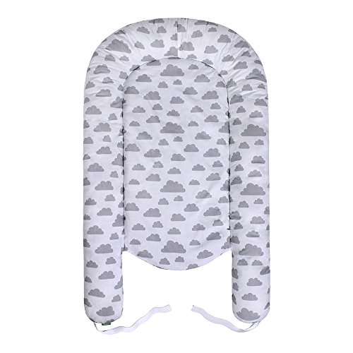 LULANDO multifunktionales Babynest Kuschelnest Babynestchen (80 x 45 cm). Weiches und sicheres Baby-Reisebett Babybett Nestchen für Neugeborene. - 5