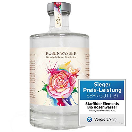 Rosenwasser Bio 500ml Hydrolat aus Wasserdampfdestillation ohne Alkohol - 2