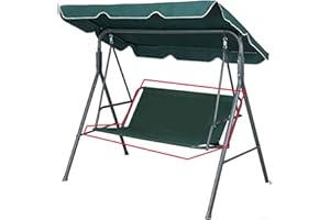 NbgrvB 600D Oxford Fabric Garden Swing Seat Cover 115x48x48cm Waterproof UV Resistant Easy Installation Replacement for 2-Seater Outdoor Furniture(dark green)