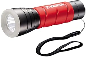 Varta 3X (Roja) Linterna LED 5 W, IPX4, 3 Pilas AAA Incluidas, Rojo, One size