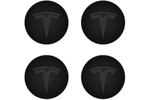 ‎KAVANIC KAVANIC Nakładka Centralna (4 Szt) Pasuje do Tesla Model Y Model 3 Modyfikacji Kołpak (Czarny/Czarny Mat)