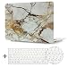 Produktbild Macbook Air 13 Hülle, REAL-EAGLE Plastik Hartschale Schutzhülle Case mit Tastatur-Abdeckung für MacBook Air 13.3 Zoll Modell: A1466 und A1369 (MacBook Air 13" A1369 und A1466, Marble_Yellow)