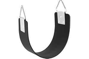 GAMKII Siedzisko bujane z metalowym pierścieniem trójkątnym, 76 x 14 cm, Heavy Duty Swing, zestaw zapasowy, akcesoria do użytku na zewnątrz, na plac zabaw, drzewa, podwórko (limit wagi 300 kg)