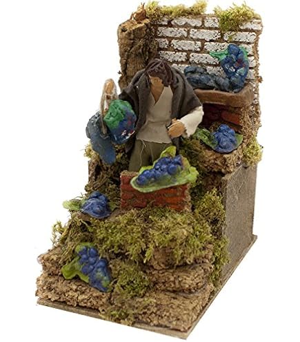 Joy Christmas Pastore Per Presepe In Movimento Su Amaca – 20x14 Cm, Terracotta Di Caltagirone Dipinta A Mano
