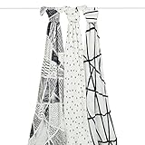 aden + anais 9211G Silky Soft Swaddles Midnight, 3er pack
