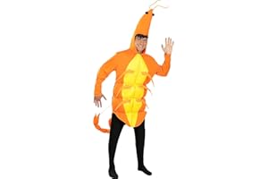 Funidelia | Disfraz de gamba para hombre Animales, disfraz de despedida de soltero - Disfraz para adultos y divertidos accesorios para Fiestas, Carnaval y Halloween - Talla Única - Naranja