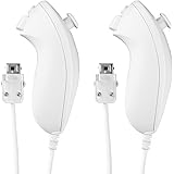 Aukuoy 2-Pack Nunchuk Controller für Wii, Remote Nunchuk Jostick Game Controller Kompatibel mit Nintendo Wii und Wii U Videos