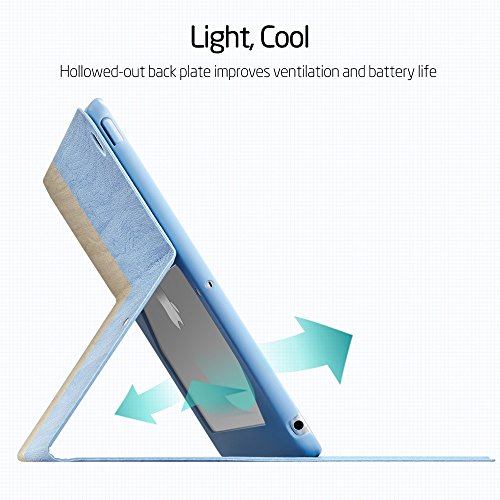 Neues iPad 2017 iPad 9.7 Zoll Hülle, ESR® Städtisch Serie Cover Auto aufwachen / Schlaf Funktion Smart Case und Einstellbarem Blickwinkel Funktion Schutzhülle für Neue iPad 9.7 2017 (Klarer Himmel) - 7