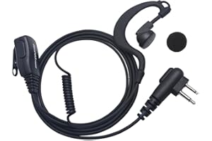 PROMAXPOWER Auricular Walkie Talkie Compatible con Motorola CP040 DP1400 GP300 GP88 GP68 CT150 Pro1150, 2 Pine Walkie Talkie Pinganillo con Micro PTT