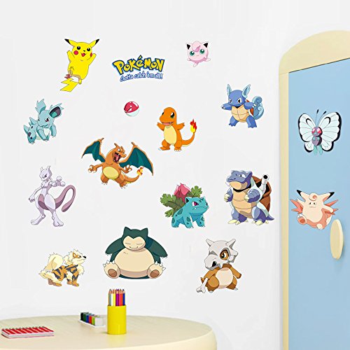 Oulique ® 3D Aufkleber Pokemons - 3