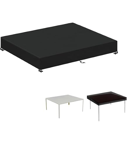 Housse De Table Carrée Imperméable Delixike - Protection UV Et Pluie - 70x70x15 Cm - Oxford 420D