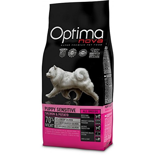 Optima nova - Pienso para Perros Cachorros pequeños, medianos y Grandes ãptima Nova Grain Free Puppy Sensitive salmón