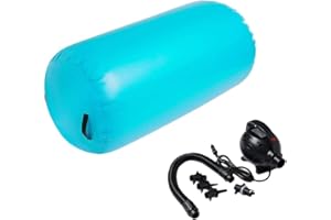 Minetom Aufblasbare Air Roll mit Pumpe Luft Rollen Gymnastik Tumbling Yoga Rolle Gym Air Barrel Übung Spalte Fitnessrolle
