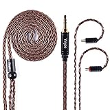 【CABLE AURICULARES DE AUDIO DE 8 CORE ACTUALIZADOS】 Este cable de audio para auriculares de cobre chapado en plata profesional de 8 núcleos es una buena opción para escuchar música, le proporciona una sensación diferente de disfrute de la música, más claro, bueno. mejora los bajos y los medios, y es ligero y flexible para garantizar un uso sólido y cómodo.