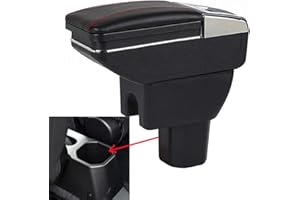 SZSS-CAR Vano portaoggetti con bracciolo in pelle da montare alla console centrale dell’auto,Compatibile con Suzuki Ignis 2017 2018 2019 2020,2021