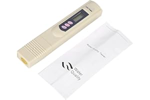 ZERODIS TDS Mètre Numérique Compteur Conductivité de la qualité d'eau de 1999 ppm pureté de testeur de qualité de l'eau pour l'eau potable, les piscines, les aquariums, la culture hydroponique (Gris)