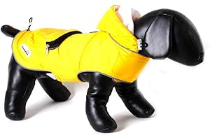 DOODLEBONE Dog Rain Coat Mac in a Pack with Hood (X-Large, Yellow)