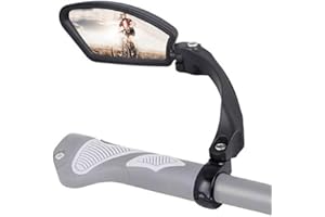 ZhuiKun Retroviseur pour Velo Réglable 360° Rotatif Miroirs de Vélo, Retroviseur Trotinette Electrique, Retroviseur Velo Guidon pour VTT - Rectangle-Gauche