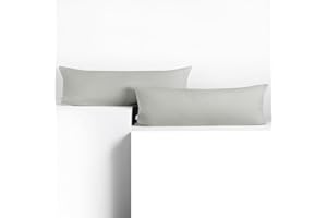 ‎DECOKING DecoKing 2 poszewki na poduszkę 40 x 200 cm, dżersej, 100% bawełna czesana, zamek błyskawiczny, kolor srebrny, bursztynowy