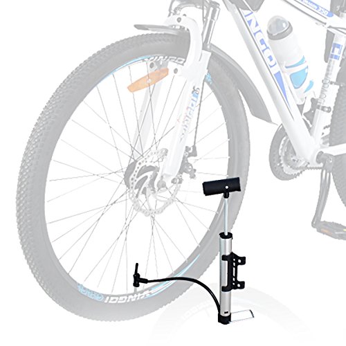 Mini Fahrradpumpe aus Aluminium Kompatibel mit Presta und Schrader Ventile, Silber/Schwarz Tragbare Mini Bike Pumpe mit Rahmen Montage, Perfekt für Fahrrad – Not Just A Gadget - 2