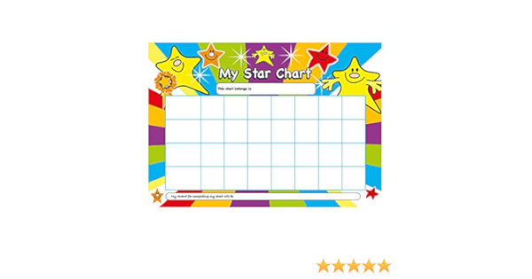 Superstickers Solutions Dps212 A4 Star Reward Chart With 50 Stickers Amazon De Toys Games