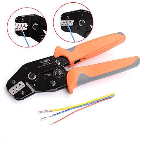 iwiss Dupont Pin Insulated Terminal-Crimper 2.54 mm 3.96 mm KF2510 28–18 AWG 0,1–1,0 mm2 Kompression Ratschenmechanismus Modular Crimpzange mit wire-electrode Schneiden sterben