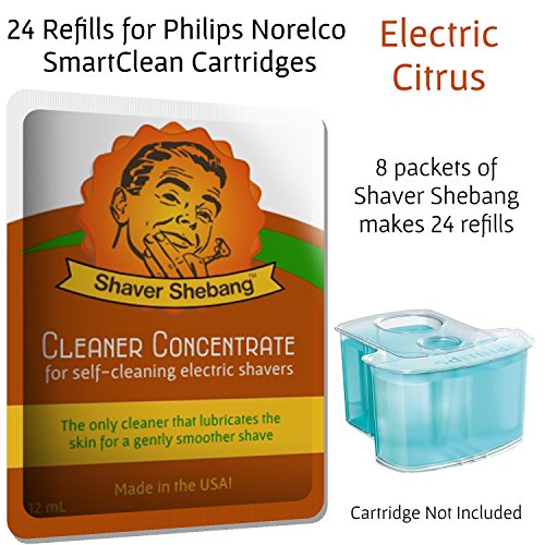 24 Refills for Philips Norelco SmartClean Cartridges - Electric Citrus