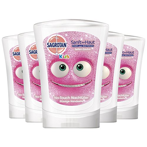 Sagrotan No-Touch Kids Nachfüller Seifenzauber Kamille, 5er Pack (5 x 250 ml)