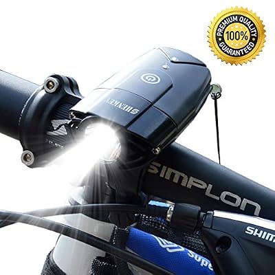 SHENKEY Phare de bicyclette | 2000mAh/1000 Lumen LED phare de bicyclette avec USB rechargeable,lumière super brillante qui est imperméable pour la bicyclette / Flash pour Montagne & Enfants & Bicyclette en rue