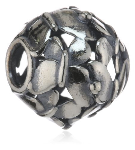 Trollbeads Damen-Bead Schmetterlingsschwarm 925 Sterling Silber TAGBE-30045