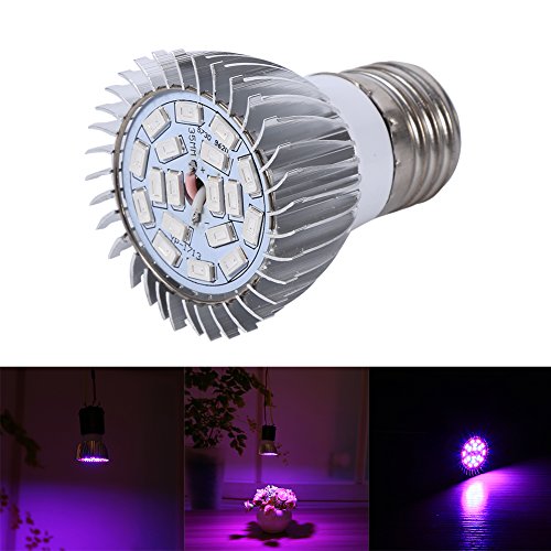 Preisvergleich Produktbild E27 LED Pflanzenlampe Pflanzenleuchte Pflanzen Lampen Grow Wachsen Lichter Pflanzenlicht Leuchtmittel Licht für Gewächshaus Blumen Gemüse Garten Balkon 18W 18LED[Energieklasse A++]