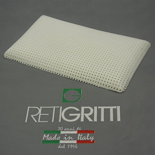 RETI GRITTI Guanciale Baby Memoryfoam Adatto per Bambini da 3 a 9 anni-73x43x7,5 cm - Forato