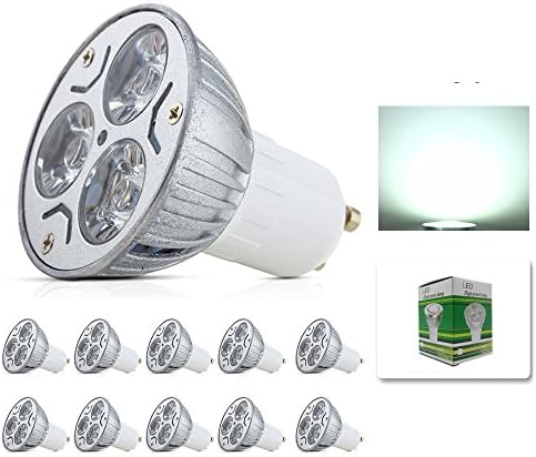 MengjayPack of 10 GU10 LED Bulb 3 W GU10 Base 210 LED 240LM Cool White Beam Angle 30 ° LED Bulb LED Light Bulb