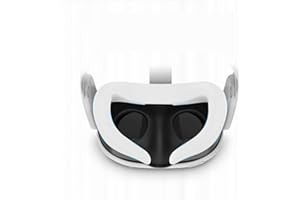 BeisDirect Silikon-VR-Gesichtsabdeckung, kompatibel mit Meta Quest 3 VR-Headset, Anti-Lichtleckage, schweißfest, wasserdicht, Ersatz-Gesichtsabdeckung, VR-Zubehör für Meta Quest 3 (Weiß)