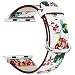 Produktbild X-cool For Apple Watch ArmBand 42mm 44mm Weiches Leder Gurt mit Metall Schließe Blume Armband für Damen für iwatch Series 4 3 2 1