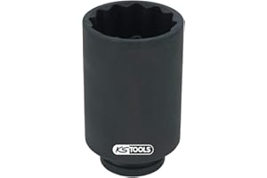 KS Tools 700.1663 - Douille 12 pans 1/2" pour rotules de suspension de Renault Master et Opel Movano, 46 mm - En acier spécial
