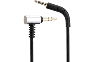 Alphatec B&W P7 Replacement Audio Cable, Compatible with Bowers & Wilkins P7 Headphones, 3.5mm to 2.5mm Male Stereo Jack Cord, 4 Ft (1.2 meters), No Inline Mic/Remote Control, Black