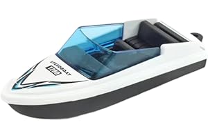 LOVIVER Mini Motorboat Model, Alloy Simulation Speedboat Educational Toy, Micro Landscape Decoration for Age 3-12+ Adults, Kids, White