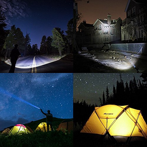 LE 2er Taschenlampe Set led Notfallleuchte 3x AAA Batterien Inkl. 3 Modi Wasserdicht taschenlampe campinglampe - 6