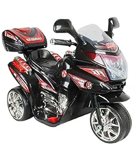 Oh Baby Battery Operated Scooter Ride-on Kids Bike, Electric Baby Bike with Foot Accelerator, Music & Light, Electric Bike for Kids to Drive for Boys Girls