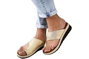 IXII Sandales Orthopédiques Pour Femmes Tongs À Bout Ouvert Avec Correction De L'os Du Gros Orteil Pantoufles À Semelle Plate Pour Oignon Hallux Valgus Chaussures De Plage D'été Pour La Marche En Plein Air