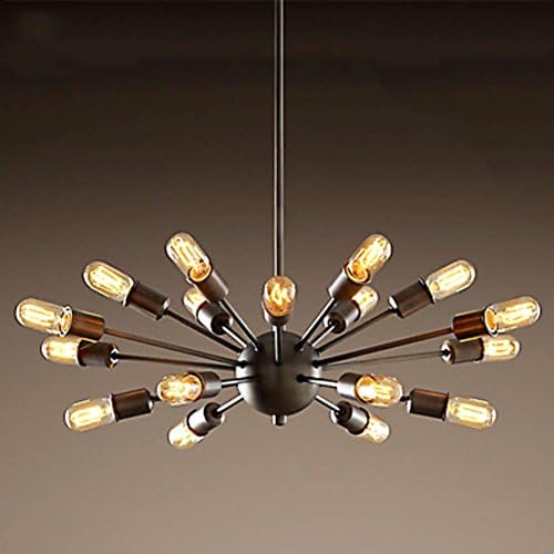 American country Sputnik chandelier/Retro industrial wind iron living room dining room lighting-A