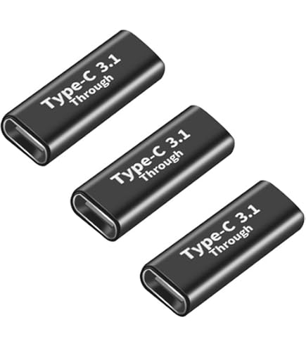 Set 5 Adattatori USB - 2x USB Femmina A Type-C E 3x Type-C Femmina A USB - Nero, Alluminio, Plug&Play - 2