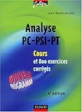 Image de Cours de mathématiques : Analyse, PC-PSI-PT : Cours et exercices corrigés