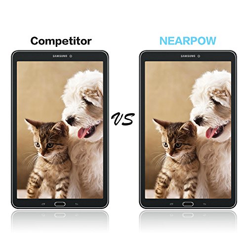 Samsung Galaxy Tab E 9.6 Panzerglas Displayschutzfolie, Nearpow Schutzfolie 9H Härte, Anti-Kratzen, Anti-Öl, Anti-Bläschen, lebenslange Garantie - 5
